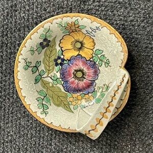 Vintage Royal Zuid Holland GOUDA Areo Holland Dutch Handled Dish Art Pottery